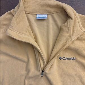 Columbia Men's Zip-Up Tan Sweater